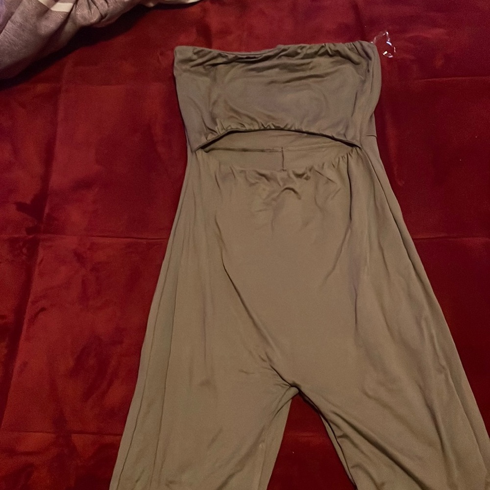 Tan romper never worn from Fashion Nova